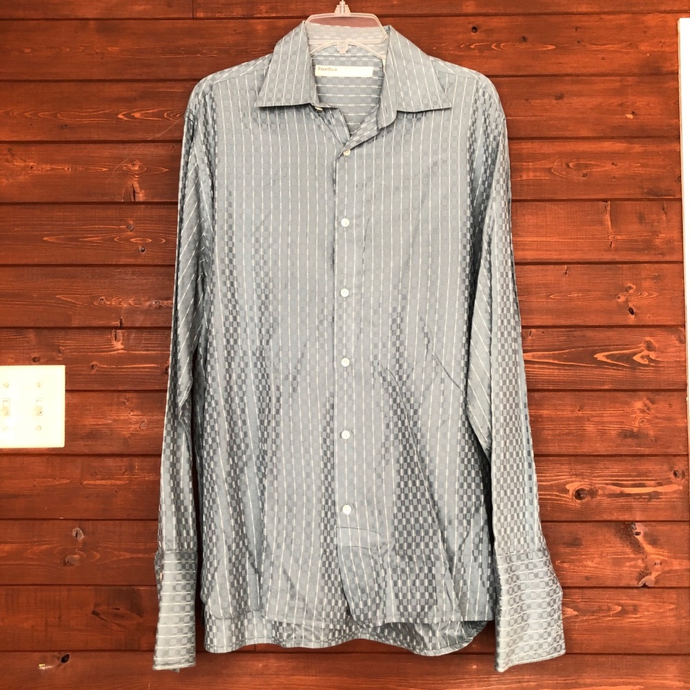 Perry Ellis Checkered Long Sleeve Button Down